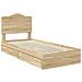 Letto con Contenitore con testiera Rovere Sonoma 90 x 200 cm - Foto miniatura 4