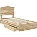 Letto con Contenitore con testiera Rovere Sonoma 90 x 200 cm - Foto miniatura 5