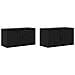 Set Mobile TV da Parete 2 pcs Rovere Nero 80 x 34,5 x 40 cm - Foto miniatura 1