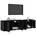 Set Mobile TV da Parete 2 pcs Rovere Nero 80 x 34,5 x 40 cm - Foto miniatura 3