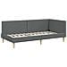 Struttura Letto Angolare con Materasso 2 pcs Grigio Tessuto - Foto miniatura 6