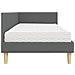 Struttura Letto Angolare con Materasso 2 pcs Grigio Tessuto - Foto miniatura 8