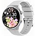 Smartwatch Con Chiamata Bluetooth, Monitoraggio Frequenza Cardiaca E Sonno, Compatibile Con Huawei, Samsung, Apple, Garmin Silver - Foto miniatura 1