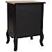 Tavolino In Legno Laccato Nero Invecchiato Con 3 Cassetti 50x40x70 - Foto miniatura 5
