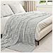 Coperte da Pile 6 pcs Grigio 240 x 220 cm Panno - Foto miniatura 3