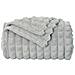 Coperte da Pile 6 pcs Grigio 240 x 220 cm Panno - Foto miniatura 5
