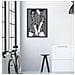 Decorazione In Metallo Corpi 2-nero-metallo-40x1,3x60 Cm - Foto miniatura 5