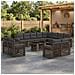 Set Divano da Giardino 13 pz Grigio e Grigio Scuro polyrattan - Foto miniatura 8