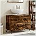 Armadio per Lavabo da Bagno BREDA Rovere Fumo 82 x 41 x 59 cm - Foto miniatura 2