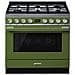 Cucina Elettrica CPF9GPOG 6 Fuochi a Gas Forno Elettrico Dimensione 90 x 60 cm Colore Oliva - Foto miniatura 5