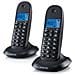Telefono Senza Fili C1002 (2 Pcs) S0220818 - Grigio / granata - Foto miniatura 1