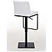 Sgabello Bar Panama in Similpelle E Metallo I Sgabello Alto Girevole E Regolabile 58-82 CM I Sedia Cucina Moderna Bianco Metallo Nero Opaco - Foto miniatura 4