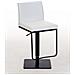 Sgabello Bar Panama in Similpelle E Metallo I Sgabello Alto Girevole E Regolabile 58-82 CM I Sedia Cucina Moderna Bianco Metallo Nero Opaco - Foto miniatura 5