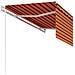 Tenda Retrattile Automatica Parasole 3,5x2,5m Arancio Marrone - Foto miniatura 3