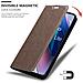 Custodia Compatibile Con Oppo Find X3 Lite In Bruno Caffè - Coperchio Protettiva Con Chiusura Magnetica, Funzione Stand E Tasca Per Le Carte - Foto miniatura 6