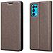 Custodia Compatibile Con Oppo Find X3 Lite In Bruno Caffè - Coperchio Protettiva Con Chiusura Magnetica, Funzione Stand E Tasca Per Le Carte - Foto miniatura 8