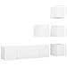 Set Mobili Porta TV 6 pz Bianco in Legno Multistrato - Foto miniatura 1
