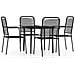 Set Mobili Da Pranzo Per Giardino 5 Pz Nero - Foto miniatura 2