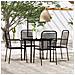 Set Mobili Da Pranzo Per Giardino 5 Pz Nero - Foto miniatura 1