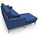 Danish Divano Angolare Reversibile Impermeabile T02 Blu - Foto miniatura 11