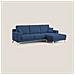 Danish Divano Angolare Reversibile Impermeabile T02 Blu - Foto miniatura 2