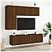 Mobili Tv A Parete 2pz Rovere Marrone 60x30x41 Cm - Foto miniatura 3