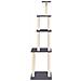 Albero Per Gatti Con Tiragraffi In Sisal Grigio Scuro 183 Cm - Foto miniatura 3