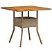 Tavolo Da Giardino Beige 80x80x75 Cm Polyrattan E Legno Acacia - Foto miniatura 2