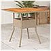 Tavolo Da Giardino Beige 80x80x75 Cm Polyrattan E Legno Acacia - Foto miniatura 1