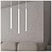 Lampada A Sospensione Selter - Bianco - Acciaio Verniciato A Polvere - 45x120x6 Cm - Foto miniatura 8