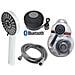 Kit Da Bagno Doccietta Regolabile Con Tubo Cromato E Cassa Bluetooth Impermeabile Per Musica Brixo Doccia Music Cromo - Foto miniatura 1