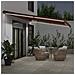 Tenda Da Sole Retrattile Manuale Con Led Marrone 600x350 Cm - Foto miniatura 3