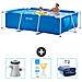 Piscina Fuori Terra - Rettangolo - 260x160x65 Cm - Blu - Include Accessori Coordinati Cb74 - Foto miniatura 1