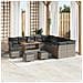 Set di Divani da Giardino da 14 Pezzi con Cuscini Rattan Polyrattan Grigio Acacia,  Set da Pranzo da Giardino da 4 Pezzi con Cuscini Rattan Polyrattan Grigio Acacia - Foto miniatura 2