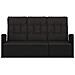 Panca da Giardino Reclinabile con Cuscini 173cm Polyrattan Nero - Foto miniatura 3
