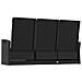 Panca da Giardino Reclinabile con Cuscini 173cm Polyrattan Nero - Foto miniatura 5
