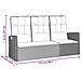 Panca da Giardino Reclinabile con Cuscini 173cm Polyrattan Nero - Foto miniatura 8