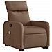 Poltrona Alzapersona Massaggiante Reclinabile Marrone Tessuto - Foto miniatura 4
