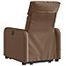 Poltrona Alzapersona Massaggiante Reclinabile Marrone Tessuto - Foto miniatura 5