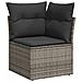 Set Divano da Giardino 9pz con Cuscini Grigio Polyrattan Acacia - Foto miniatura 4