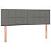 Giroletto a Molle con Materasso Grigio Scuro 140x200cm Tessuto - Foto miniatura 6