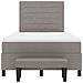 Letto box spring con materasso & panca taupe 120x200 cm in tessuto - Foto miniatura 9