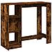 Tavolo Bar con Ripiano Rovere Fumo 124x46x103,5 cm Multistrato - Foto miniatura 1