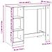 Tavolo Bar con Ripiano Rovere Fumo 124x46x103,5 cm Multistrato - Foto miniatura 9