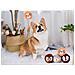 Palla Giocattolo Per Cani Di Peluche Con Squittio Per Riporto Interattiva 4 Pezzi - Foto miniatura 3