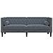 Divano Chesterfield Grigio scuro 194 x 74.5 x 70.5 cm Velluto - Foto miniatura 4