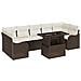 Set Divano da Giardino 8 pcs Marrone 100 x 55 x 73 cm - Foto miniatura 1