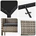 Set da Pranzo per Giardino con cuscino 5 pcs Grigio Poly Rattan - Foto miniatura 9