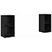 Set mobile TV 2 pcs Rovere nero 72 x 35 x 36.5 cm - Foto miniatura 1