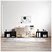 Set mobile TV 2 pcs Rovere nero 72 x 35 x 36.5 cm - Foto miniatura 2
